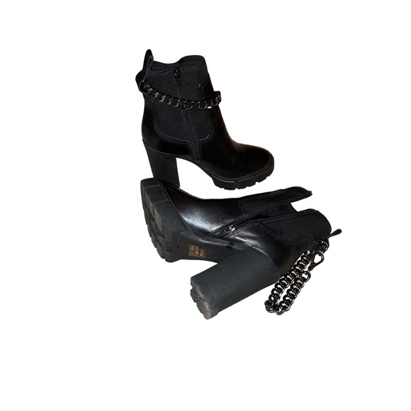 New-GORGEOUS AND SASSY! Aldo Bolder Ankle Chain Platform Boots Sz 8 - Picture 14 of 16